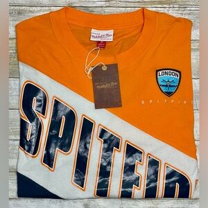 Mitchell & Ness Mens London Spitfire Overwatch League Play By Play Shirt Lg NWT